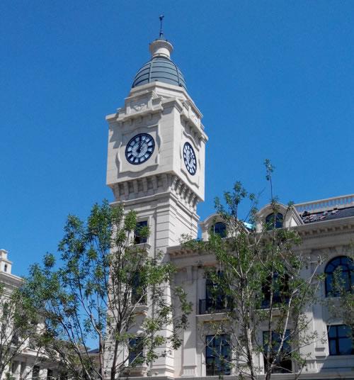 Four-Sided Tower Clock with Backlighting